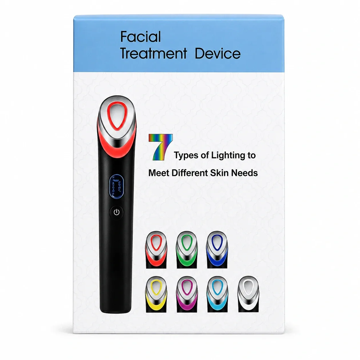 Facial Treatment Device Lighting - 7 types (Black Colour)